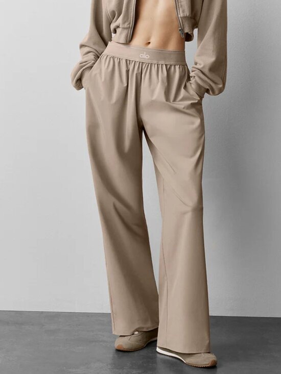 ALO Yoga Pants - NWT🏵Alo Yoga Suit Up Trouser Gravel Color Regular 30-inch Inner Seam Length 🤍